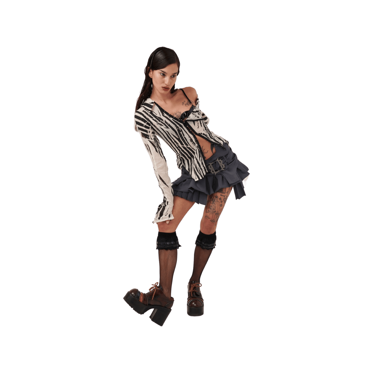 Wool Garter Skirt-Karlaidlaw-APOC STORE