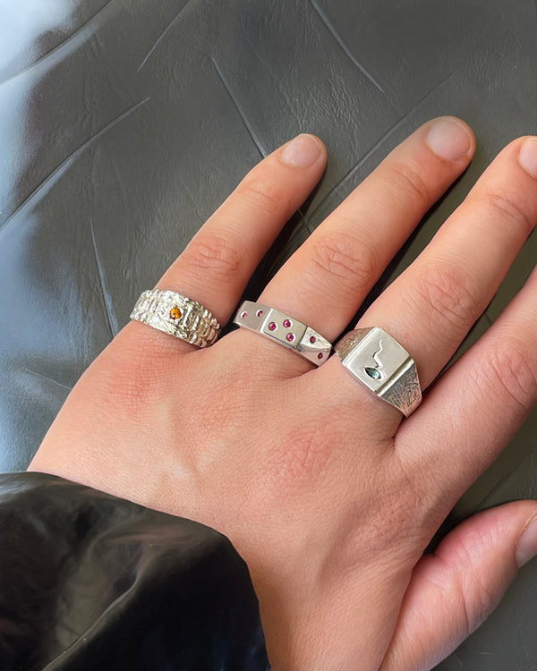 One-off Sun-In-Brick Ring-Danielle Karlikoff-APOC STORE