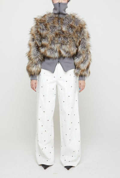Shaved Fur Jacket-Nibgnus-APOC STORE
