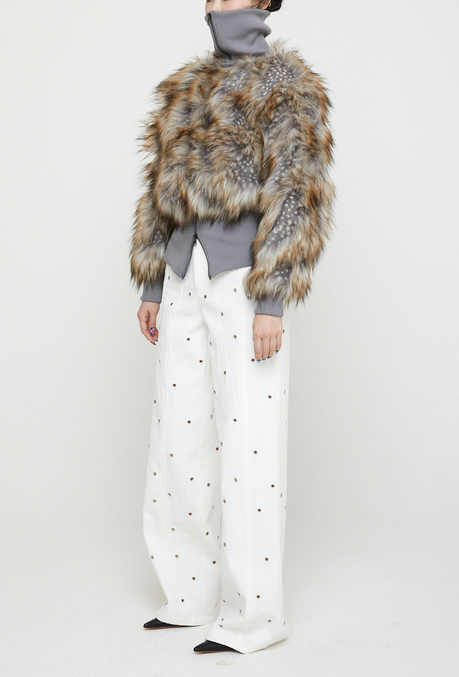 Shaved Fur Jacket-Nibgnus-APOC STORE