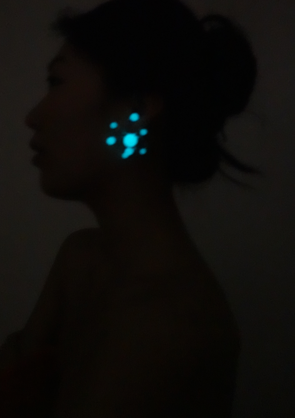 Spiral Earrings with Luminous Stone-TRANSE PARIS-APOC STORE