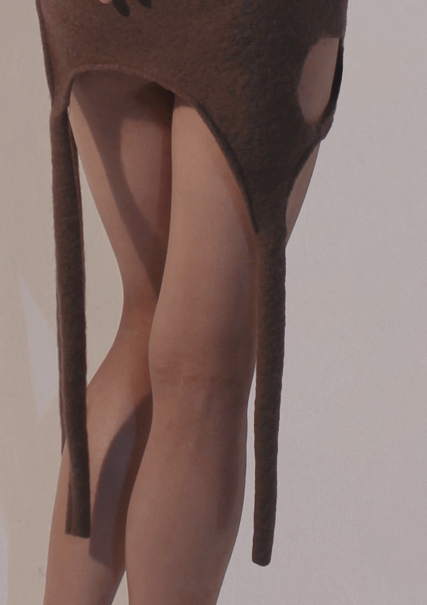 Asymmetrical Stone Skirt-Jules Bramley-APOC STORE