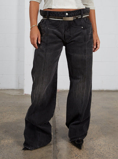 Ramp Tramp Scalloped Pocket Jeans-NIAMH GALEA-APOC STORE