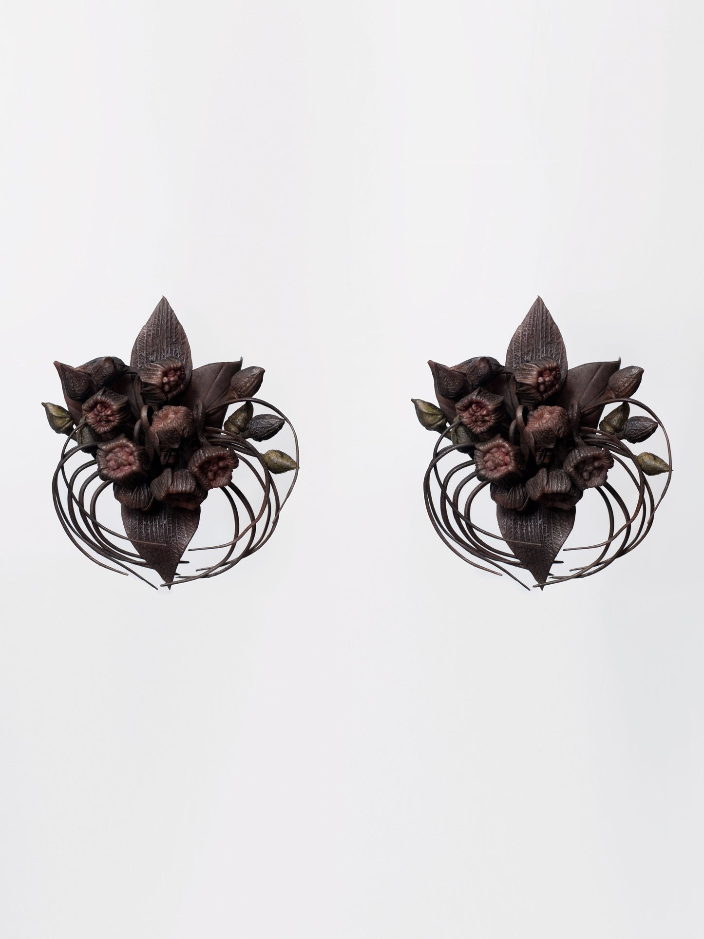 Small Bat Flower Earrings-Baggira-APOC STORE