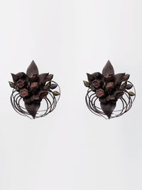 Small Bat Flower Earrings-Baggira-APOC STORE