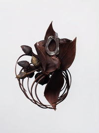 Small Bat Flower Earrings-Baggira-APOC STORE