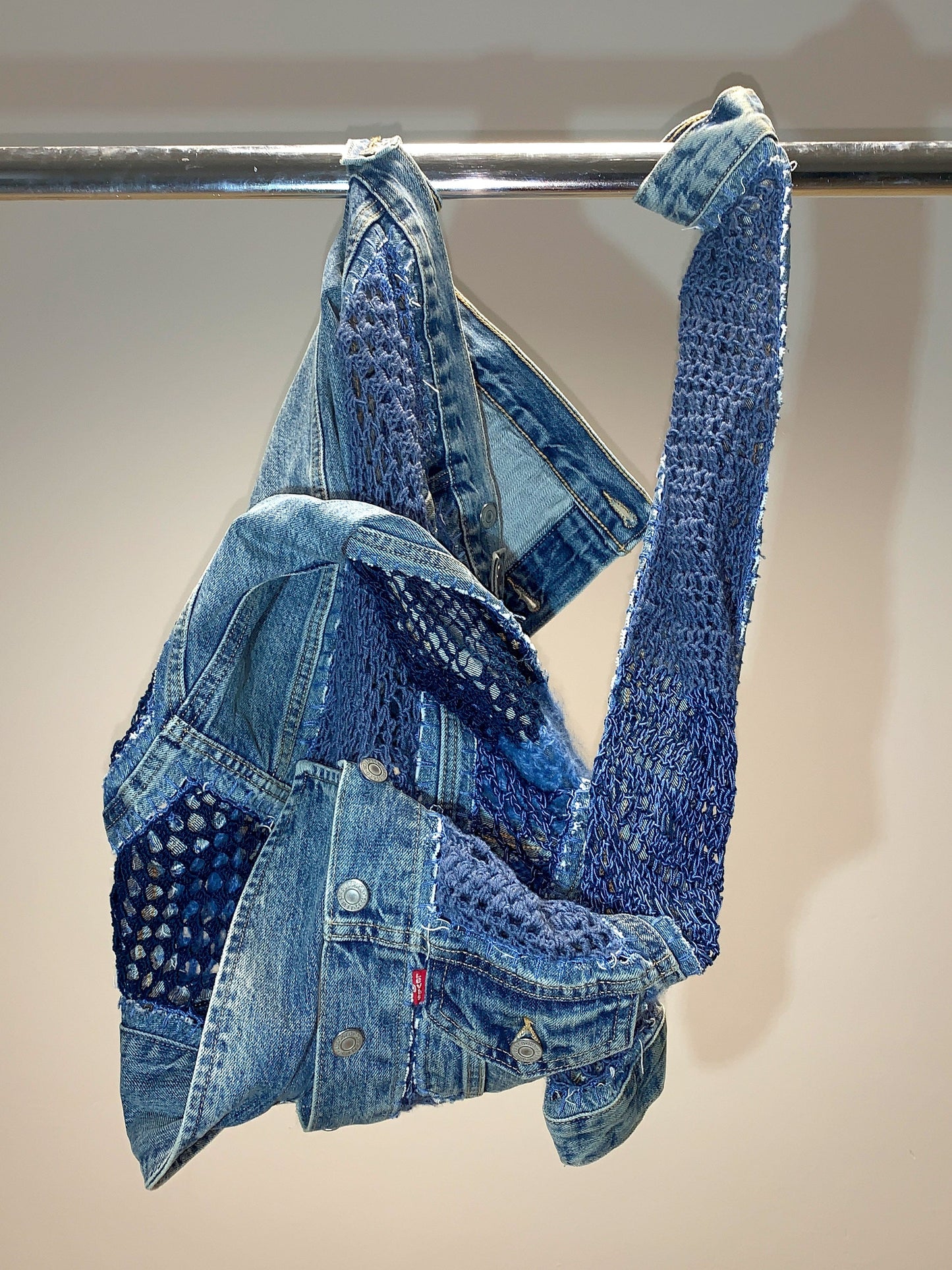 Knitted Jeans Jacket-Lou de Bètoly-APOC STORE