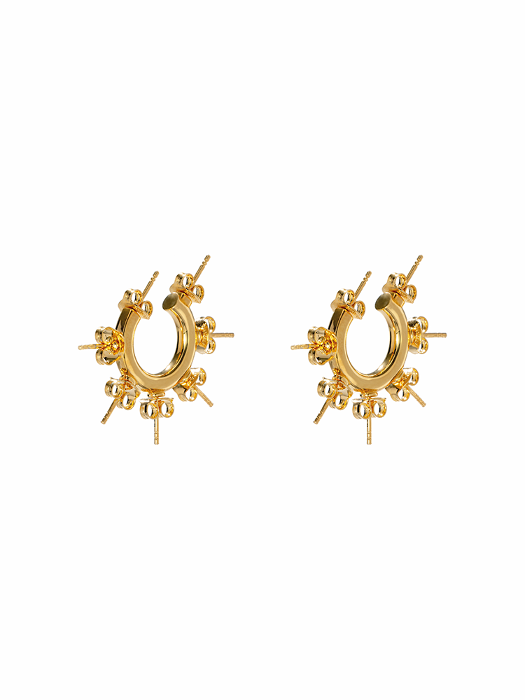 Gold Stud Hoops-D’heygere-APOC STORE