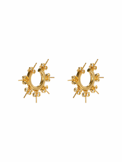 Gold Stud Hoops-D’heygere-APOC STORE