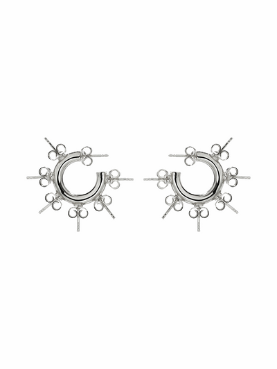 Silver Stud Hoops-D’heygere-APOC STORE