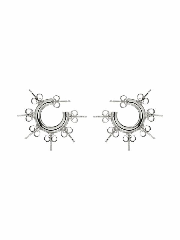 Silver Stud Hoops-D’heygere-APOC STORE