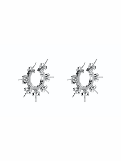 Silver Stud Hoops-D’heygere-APOC STORE