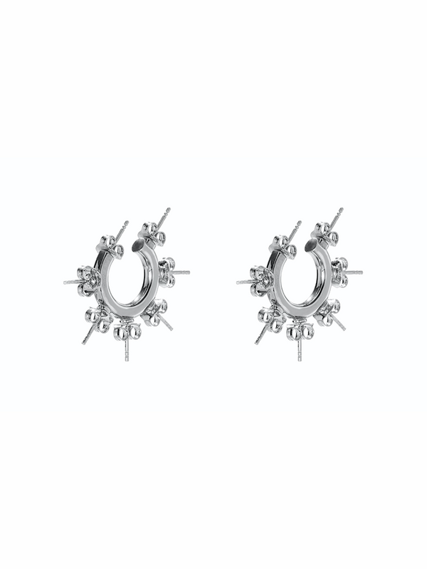 Silver Stud Hoops-D’heygere-APOC STORE