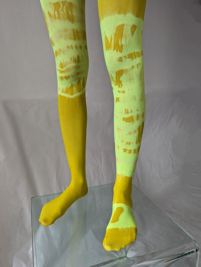 Hand Dyed Tights Yellow-Celia Calderón Asensio-APOC STORE