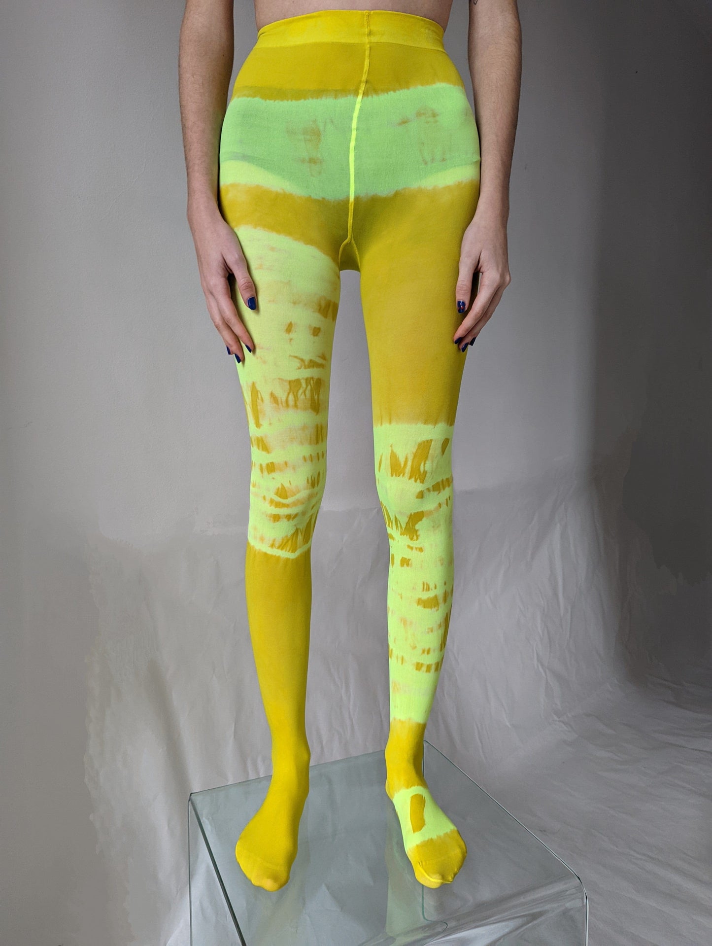 Hand Dyed Tights Yellow-Celia Calderón Asensio-APOC STORE