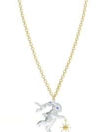 Silver Lucky Rabbit Solo Dance Necklace-Ancient Future-APOC STORE