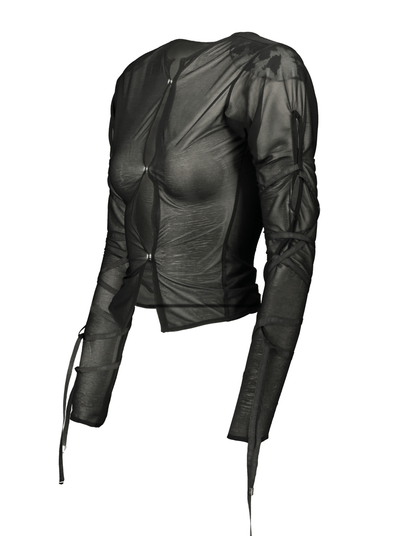 Sheer Pearl Cardigan Top-ISSA EAKIN-APOC STORE