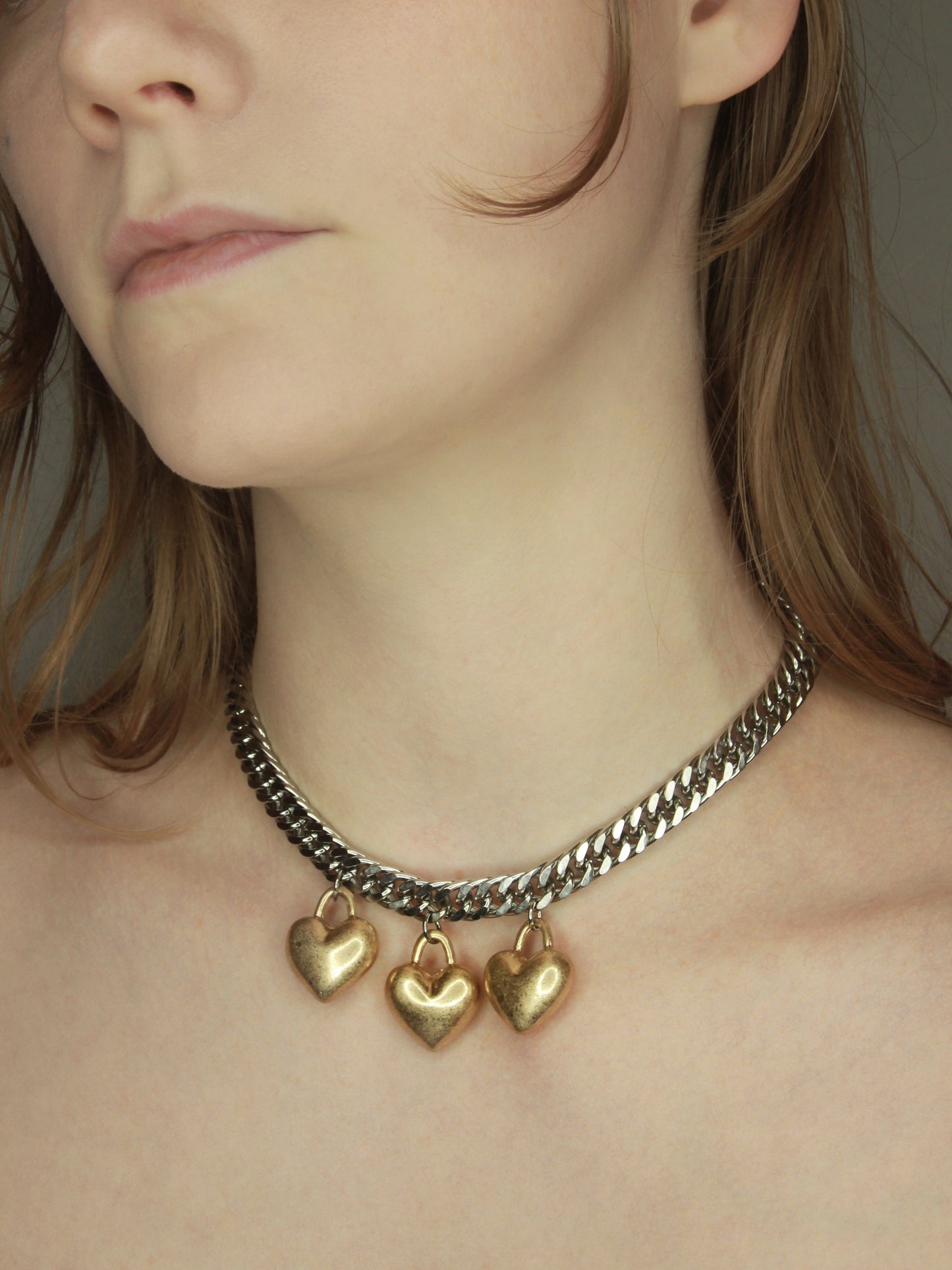 Triple Hearts Necklace-Marland Backus-APOC STORE