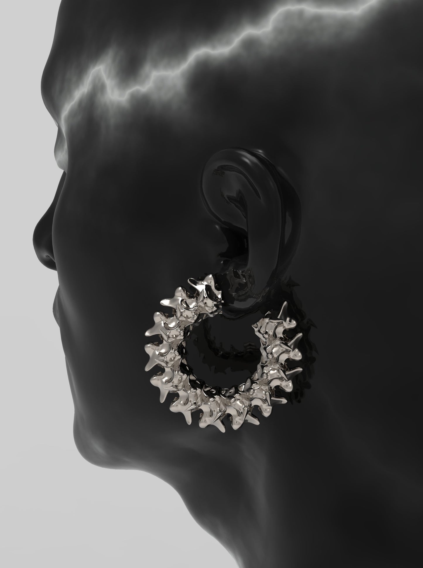 Spine Earrings No.2-Agoston Balazs-APOC STORE