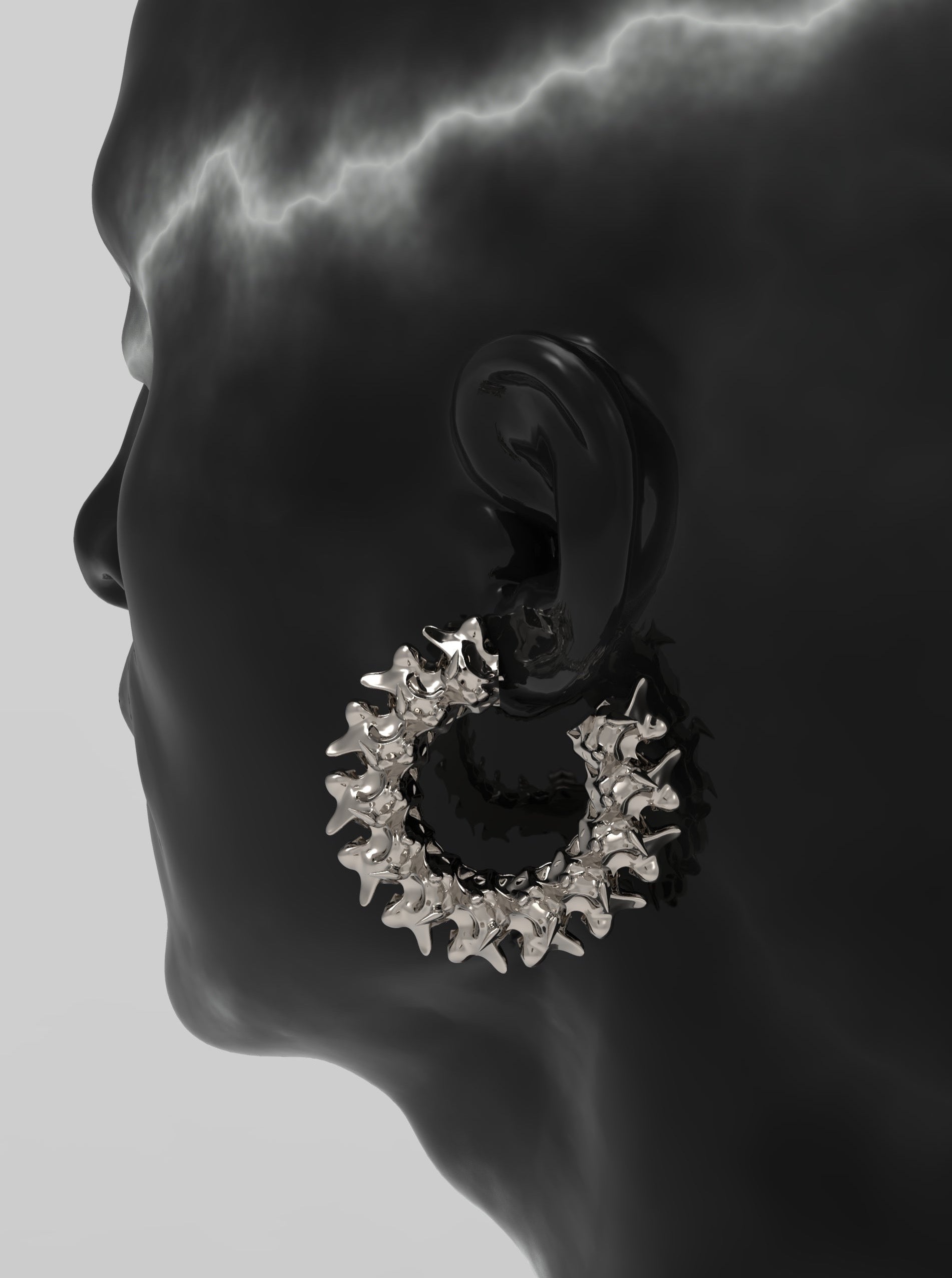Spine Earrings No.2-Agoston Balazs-APOC STORE