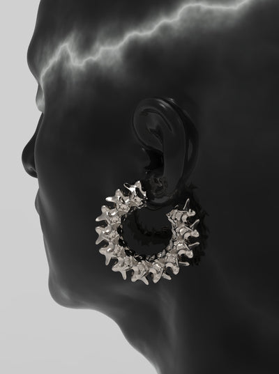 Spine Earrings No.2-Agoston Balazs-APOC STORE
