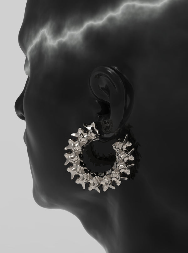 Spine Earrings No.2-Agoston Balazs-APOC STORE