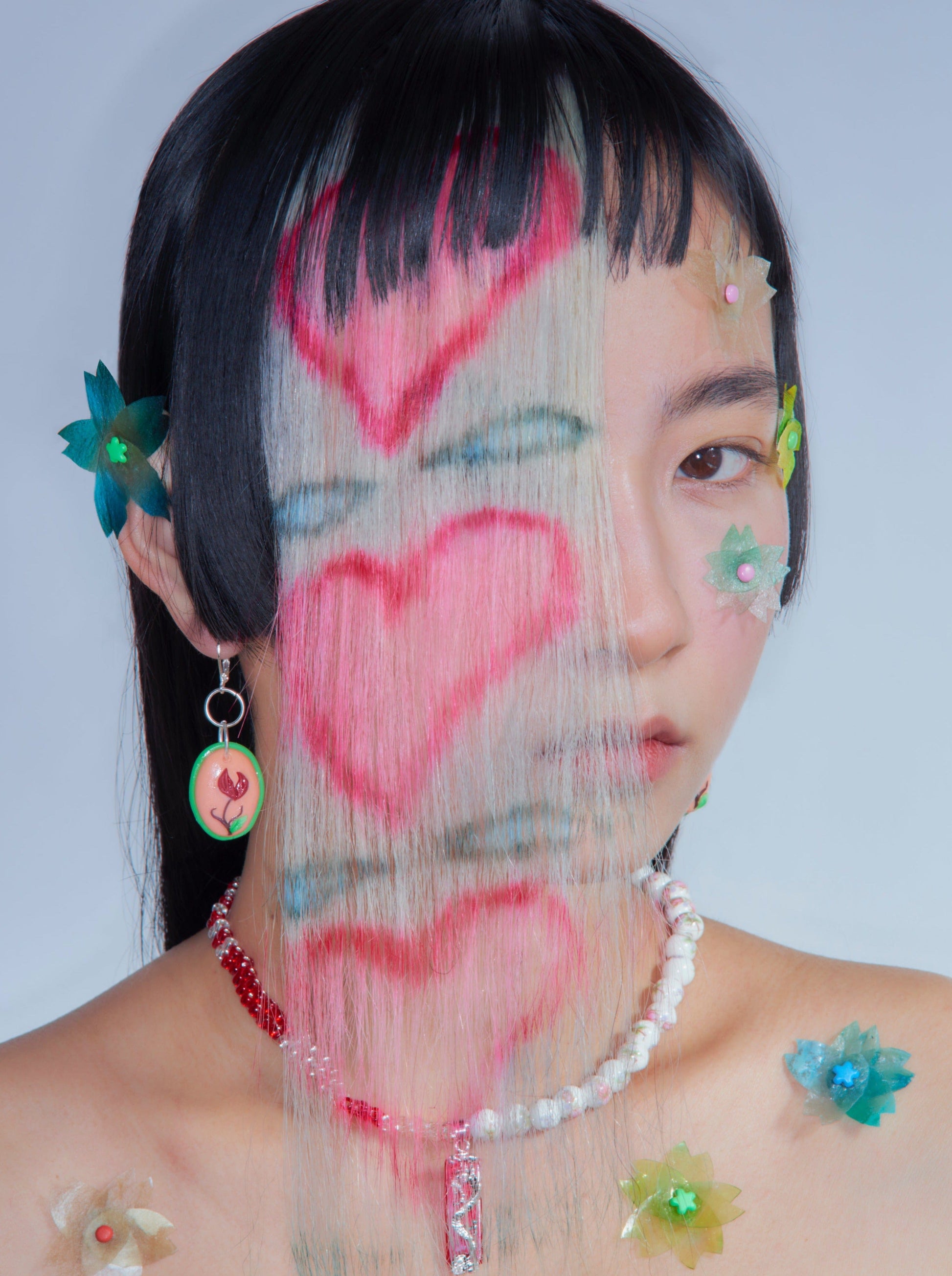 Vivid Pink Heart Extensions-Tomihiro Kono-APOC STORE