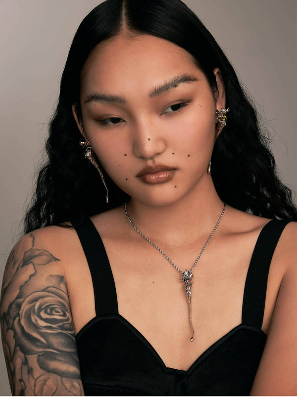 Gold Sarracenia Earring-Ancient Future-APOC STORE