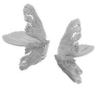 Silver Broken Moth Wings Earrings-Ancient Future-APOC STORE