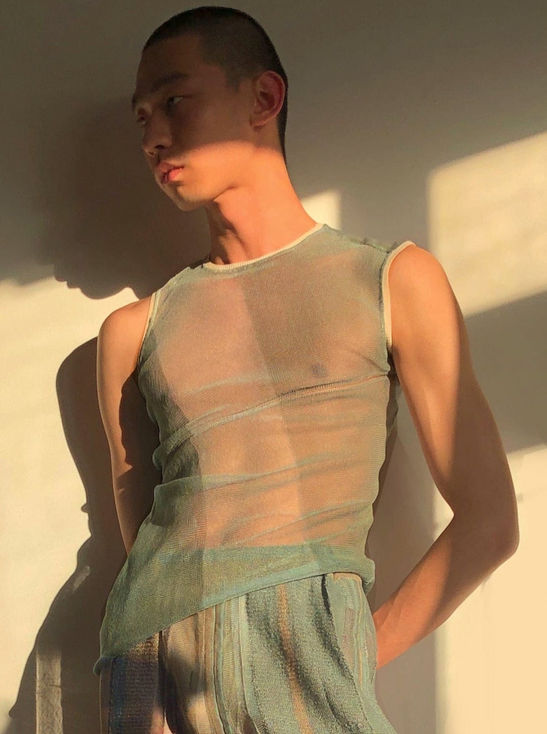 Sheer Graphic Vest-Khanh Brice Nguyen-APOC STORE